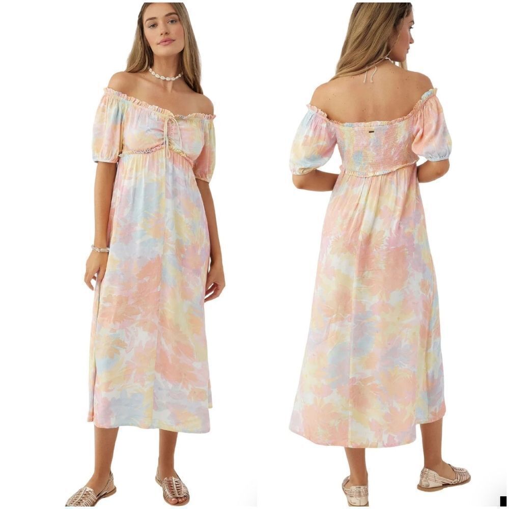 O'Neill Gladys Midi Dress Sz Sm